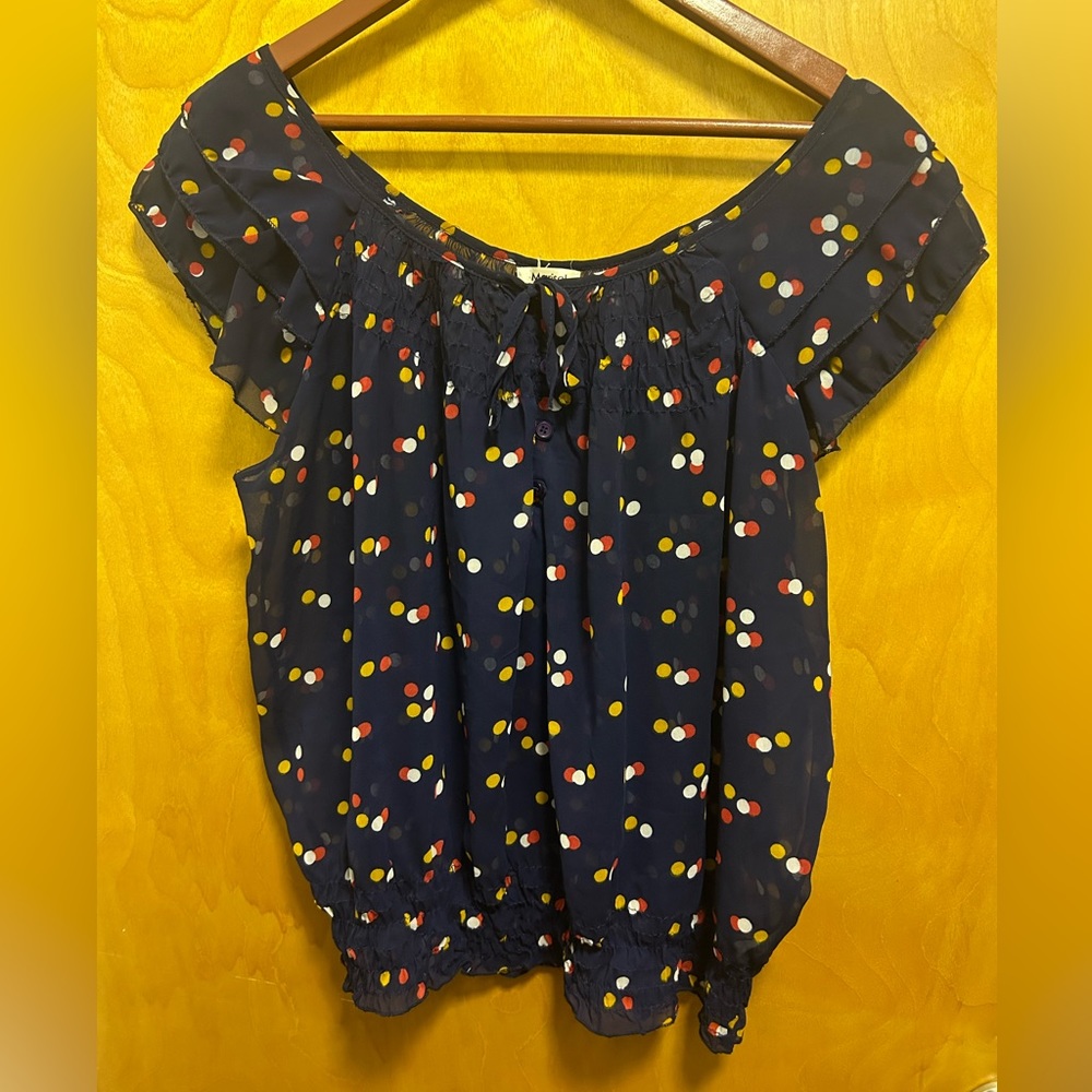 Marisol Navy Polka Dot Blouse ✨FREE with bundle✨